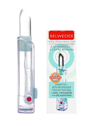 Belweder / Бельведер Помада гигиеническая Кристальный воск прозрачная с алоэ ромашкой и бисабололом защитно-увлажняющая 4г / бальзам для губ