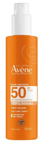 Avene / Авен Солнцезащитное средство SPF-50+ спрей невидимый для чувствительной кожи с термальной водой, 200мл / защита от ультрафиолета