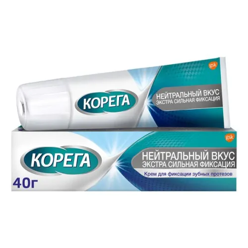 Крем для фиксации зубных протезов Корега нейтральный вкус 40г