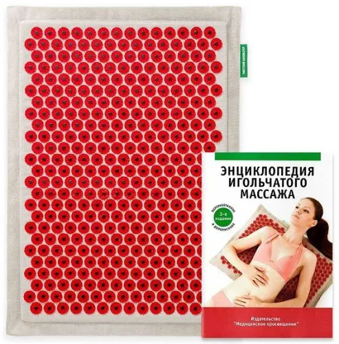 Массажный коврик Лаборатория Кузнецова Тибетский аппликатор на мягкой подложке, магнитный, красный 41x60см / массажер