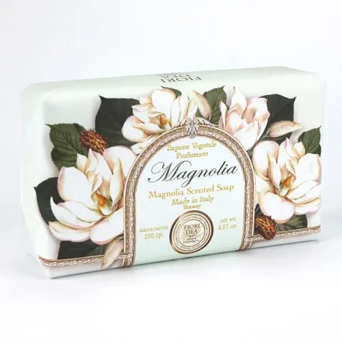 Fiori Dea / Фьёри Дея Мыло туалетное твердое магнолия 250г, увлажняющее средство для гигиены рук и тела
