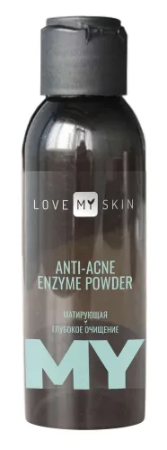 Love my skin / Лав май скин Энзимная пудра для умывания, матирующая, с салициловой кислотой, для жирной кожи, 100мл / косметика