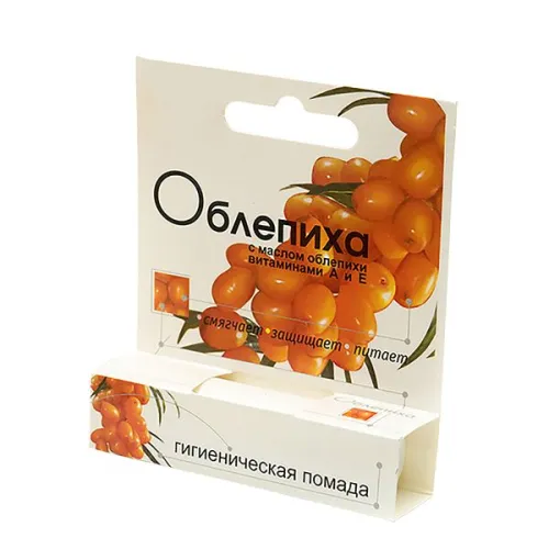 Аванта Гигиеническая помада Лаборатория природы питательная с маслом облепихи, 2.8г / бальзам для губ