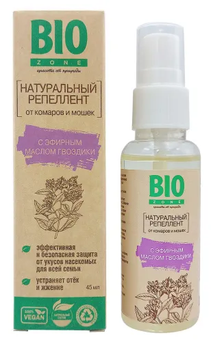 BioZone / БиоЗона Натуральный репеллент Масло косметическое с гвоздикой, для тела, 45мл / уходовая косметика