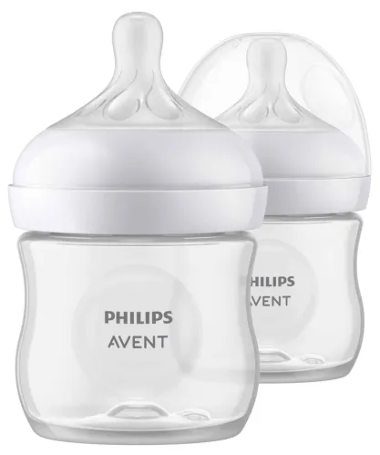 Бутылочка для кормления Philips Avent / Филипс Авент Natural Response с соской из силикона от 0 месяцев 125мл в упаковке 2шт.