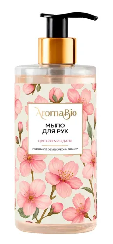 AromaBio / АромаБио Жидкое мыло Цветки миндаля для рук увлажняющее с глицерином 290мл / гигиена и уход