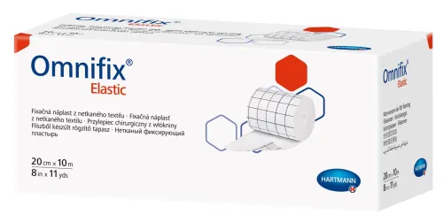 Omnifix / Омнификс Пластырь фиксирующий Elastic нестерильный белый на нетканой основе 20х1000см в упаковке 1шт. / лейкопластырь рулонный