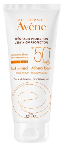 Солнцезащитное молочко Avene SPF-50+, 100 мл, для чувствительной кожи
