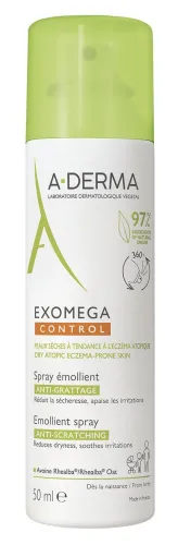 A-derma / А-дерма Exomega Control Спрей-эмолент смягчающий, с экстрактом ростков овса Реальба, для кожи склонной к атопическому дерматиту, 50мл / красота и здоровье