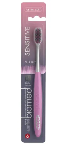 Biomed / Биомед Зубная щетка взрослая Pink Salt комплексная мягкая с гималайской розовой солью, розовая 1шт. / уход за полостью рта