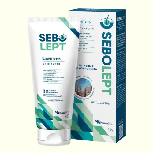 Себолепт Шампунь от перхоти 3 активных компонента для всех типов волос 250мл / уход за кожей головы