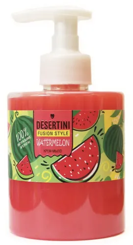 Desertini / Десертини Мыло для рук антибактериальное Арбуз 300мл, гипоаллергенное с антисептическим эффектом