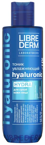 Librederm / Либридерм Тоник для лица увлажняющий Hydra для сухой кожи с гиалуроновой кислотой 200мл / уходовая косметика