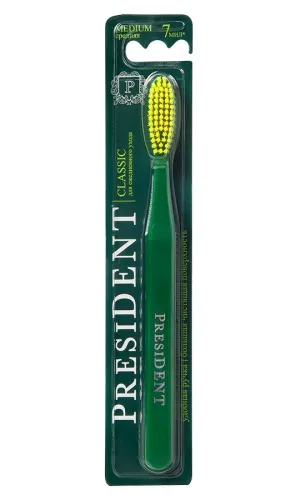 Зубная щетка President Classic medium средней жесткости