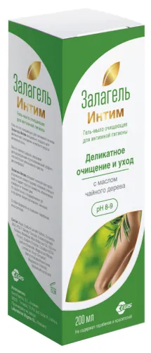 Гель для интимной гигиены Залагель Интим Деликатное очищение и уход с маслом чайного дерева, 200мл
