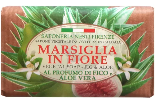 Nesti Dante / Нести Данте Мыло твердое Marsiglia in fiore FIG & ALOE туалетное с растительными экстрактами, 125г / гигиена и уход