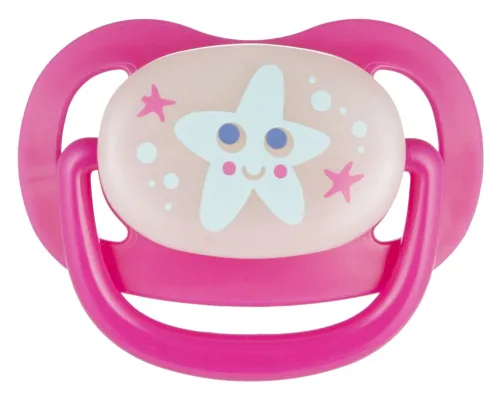 Пустышка для новорожденных Canpol Babies / Канпол Бейбис от 6-18 месяцев не содержит бисфенол-А силиконовая, розовая / соска ортодонтическая