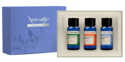 Эфирные масла AromaBio пихта лаванда апельсин 3шт по 10мл