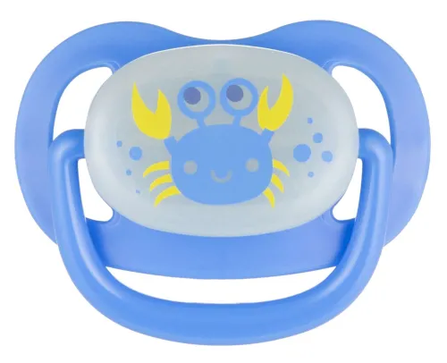 Пустышка Canpol Babies ортодонтическая 6-18 месяцев, голубая