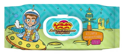 Влажные салфетки детские Lava Lava / Лава Лава без спирта, гипоаллергенные, 120шт. / гигиена и уход