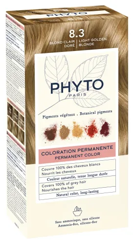 Крем-краска для волос Phyto 8.3 светлый золотистый блонд, 50мл