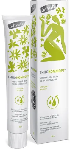 Средство для интимной гигиены Гинокомфорт гель увлажняющий, с экстрактом мальвы, 50г