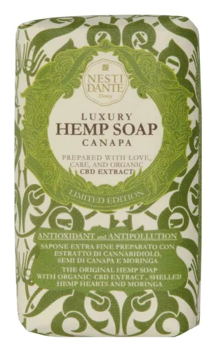 Nesti Dante / Нести Данте Мыло твердое Luxury HEMP SOAP CANAPA туалетное с растительными экстрактами и маслами, 250г / гигиена и уход