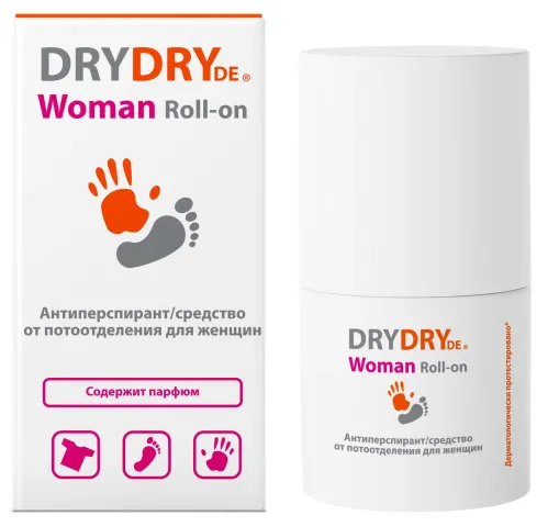 Dry Dry / Драй Драй Woman Дезодорант при нормальном и обильном потоотделении парфюмированный, ролик 50мл / антиперспирант