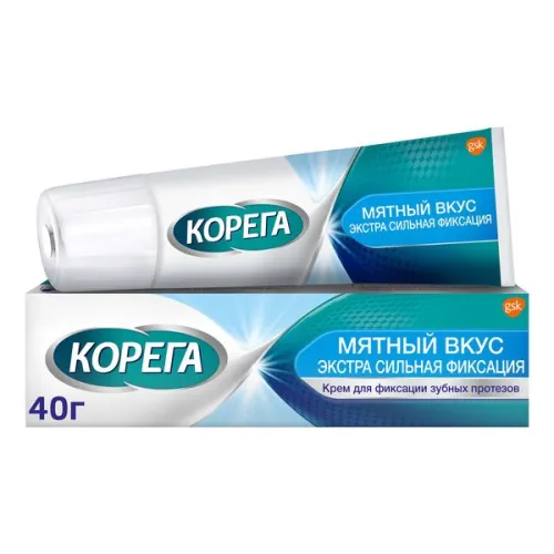 Крем Корега для фиксации зубных протезов мятный вкус 40г