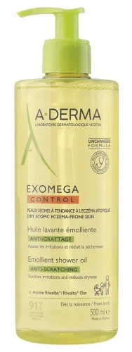 A-Derma / А-Дерма Exomega Control Масло косметическое для душа смягчающее для ухода за сухой кожей, 500мл / уходовая косметика