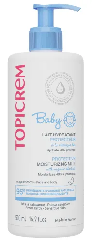Topicrem / Топикрем Baby Молочко для тела детское, защитное увлажняющее, с каштаном BIO и маслом сладкого миндаля, для чувствительной кожи, 500мл / уходовая косметика