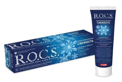 Зубная паста R.O.C.S. / Рокс Максимальная свежесть с минеральным комплексом 94г / уход за полостью рта