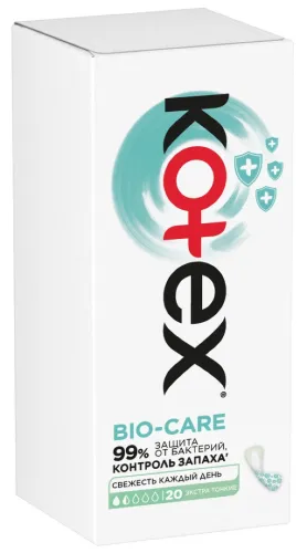 Прокладки Kotex Bio-care экстра тонкие, 20шт