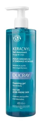 Гель для душа Ducray Keracnyl, 400мл, очищающий, Франция