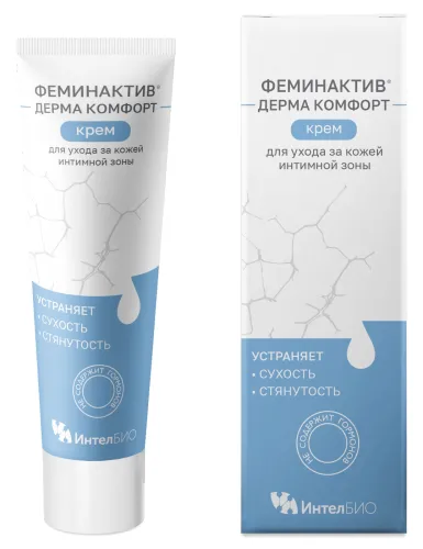 Средство для интимной гигиены Феминактив Дерма комфорт крем увлажняющий, с маслом ши, 50мл