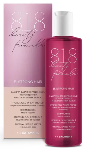 8.1.8 Beauty formula / 8.1.8 Бьюти формула Estiqe Шампунь для окрашенных, поврежденных и ослабленных волос с натуральными экстрактами, 200мл / уходовая косметика