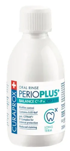 Curaprox / Курапрокс Ополаскиватель для полости рта Perio Plus Balance для послеоперационного периода с глицерином, 200мл / средство для защиты десен