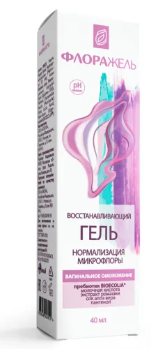Средство для интимной гигиены Флоражель гель восстанавливающий, нормализация микрофлоры, с молочной кислотой, 40мл