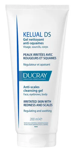 Ducray / Дюкрэ Гель для душа Kelual DS очищающий снижающий шелушение кожи с циклопироксоламином, 200мл / гигиена и уход