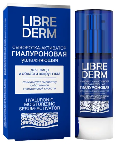 Librederm / Либридерм Гиалуроновая сыворотка-активатор для лица и области вокруг глаз увлажняющая 30мл / тонизирование кожи