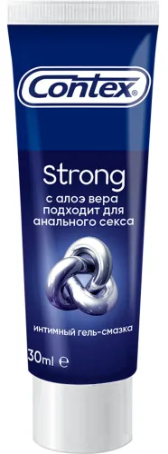 Лубрикант гель смазка Contex / Контекс Strong с алоэ вера, 30мл / интимные товары