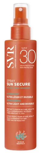 SVR / СВР Солнцезащитное средство Sun secure SPF-30 спрей для гиперчувствительной кожи взрослых и детей с 3 лет с натуральными экстрактами 200мл / защита от ультрафиолета