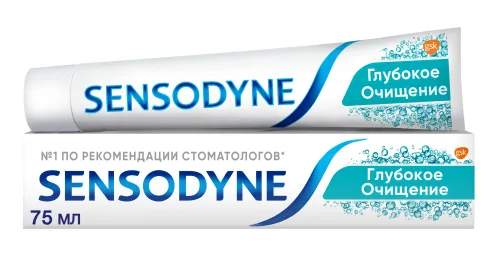 Зубная паста Sensodyne / Сенсодин Глубокое Очищение для чувствительных зубов 75мл / уход за полостью рта