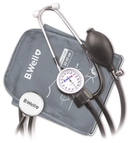 Тонометр механический B.Well MED-62 с манжетой 22-42см, серый