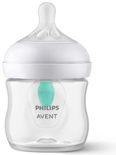 Бутылочка для кормления Philips Avent / Филипс Авент Natural Response с клапаном и соской из силикона, от 0 месяцев 125мл