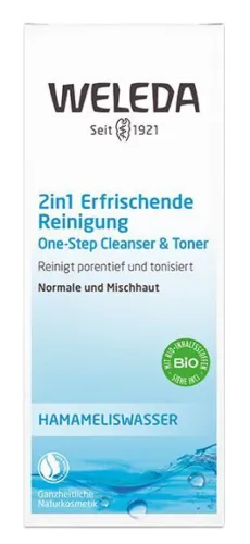 Weleda / Веледа Тоник для лица очищающий 2in1 Erfrischende Reinigung для нормальной и комбинированной кожи с маслом оливы и экстрактом гамамелиса, 100мл / уходовая косметика