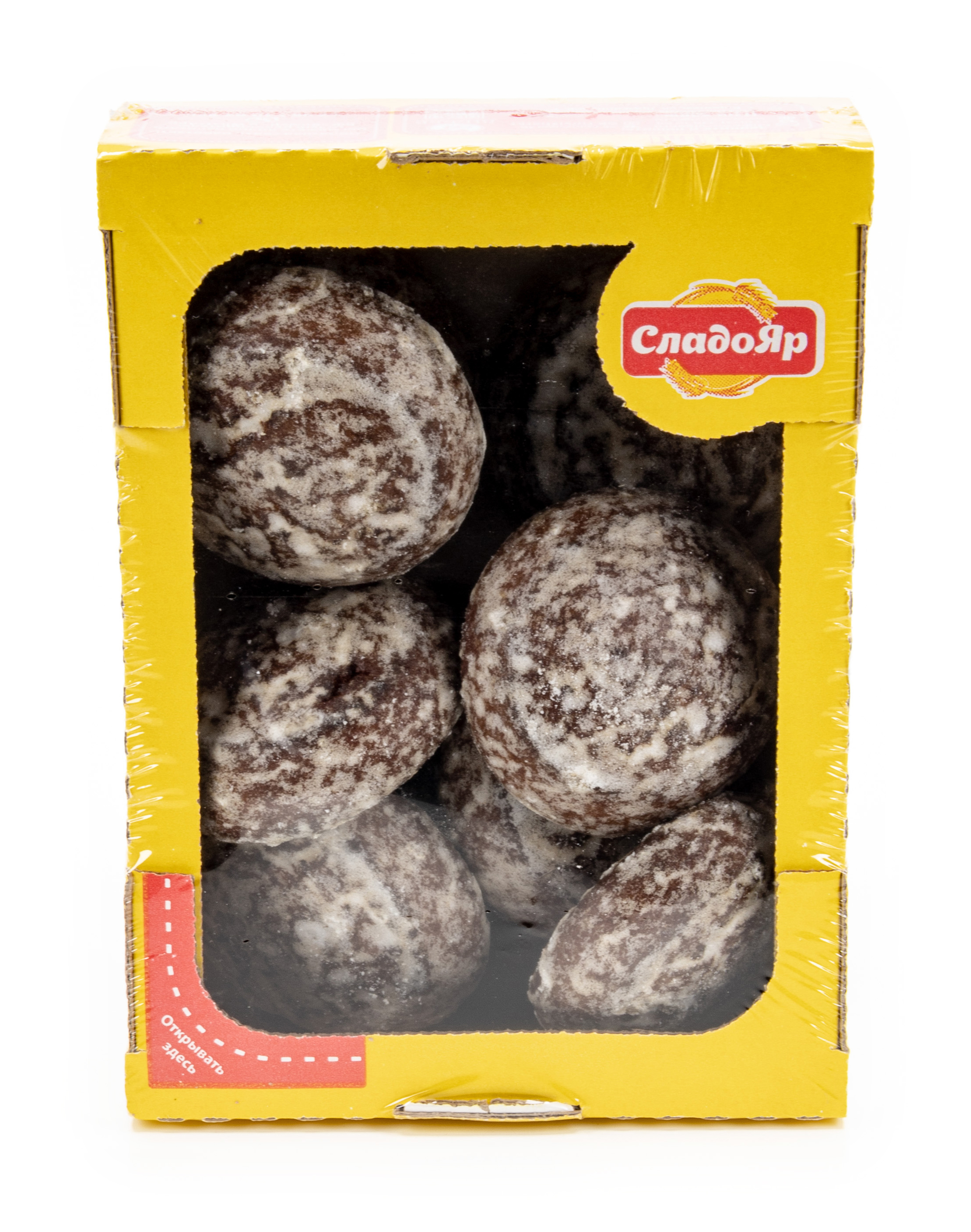Пряники Сладояр Имбирные, сырцовые, крупные в сахарной глазури, с добавлением пряностей, 480г / кондитерские изделия