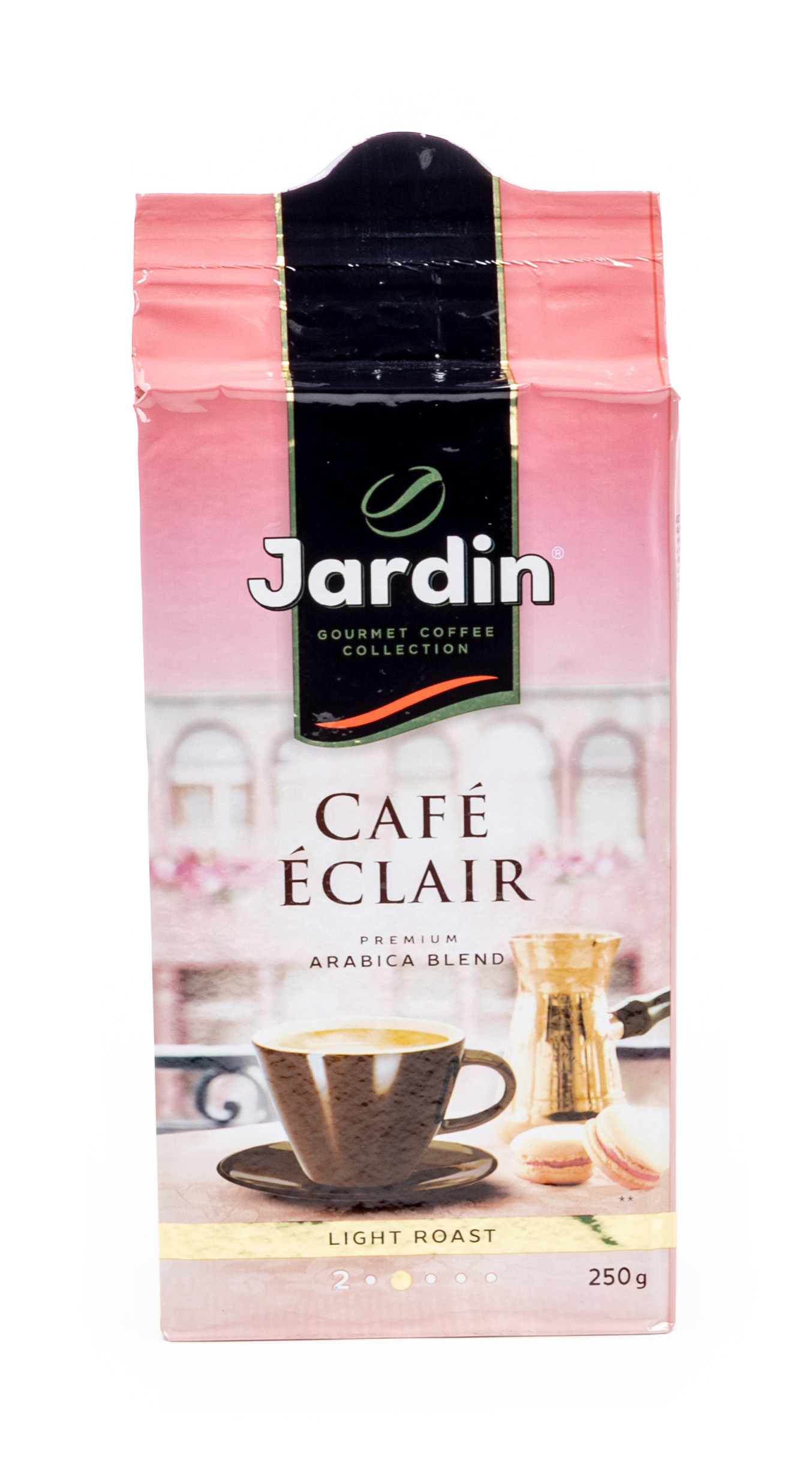 Кофе молотый Jardin / Жардин Cafe Eclair светлая обжарка, глубокий и мягкий, черный в вакуумной упаковке 250г / арабика 100%