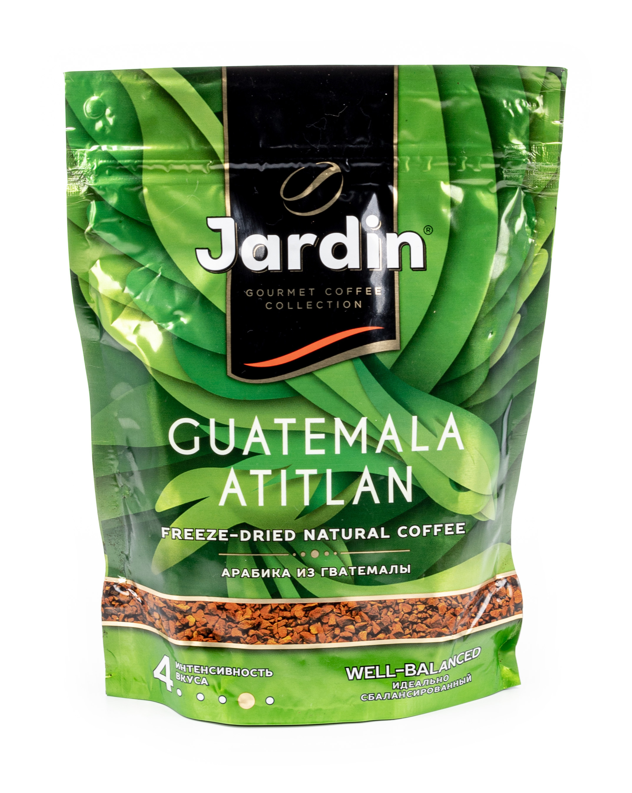 Кофе растворимый Jardin / Жардин Guatemala Atitlan Well-Balanced сублимированный, с кофеином, 100% арабика, темная обжарка, пакет 150г