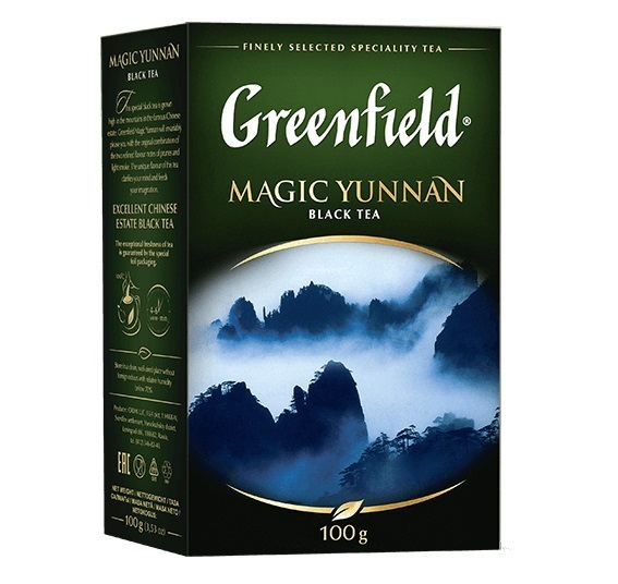 Чай листовой Greenfield / Гринфилд Magic Yunnan черный в упаковке 100г / горячие напитки